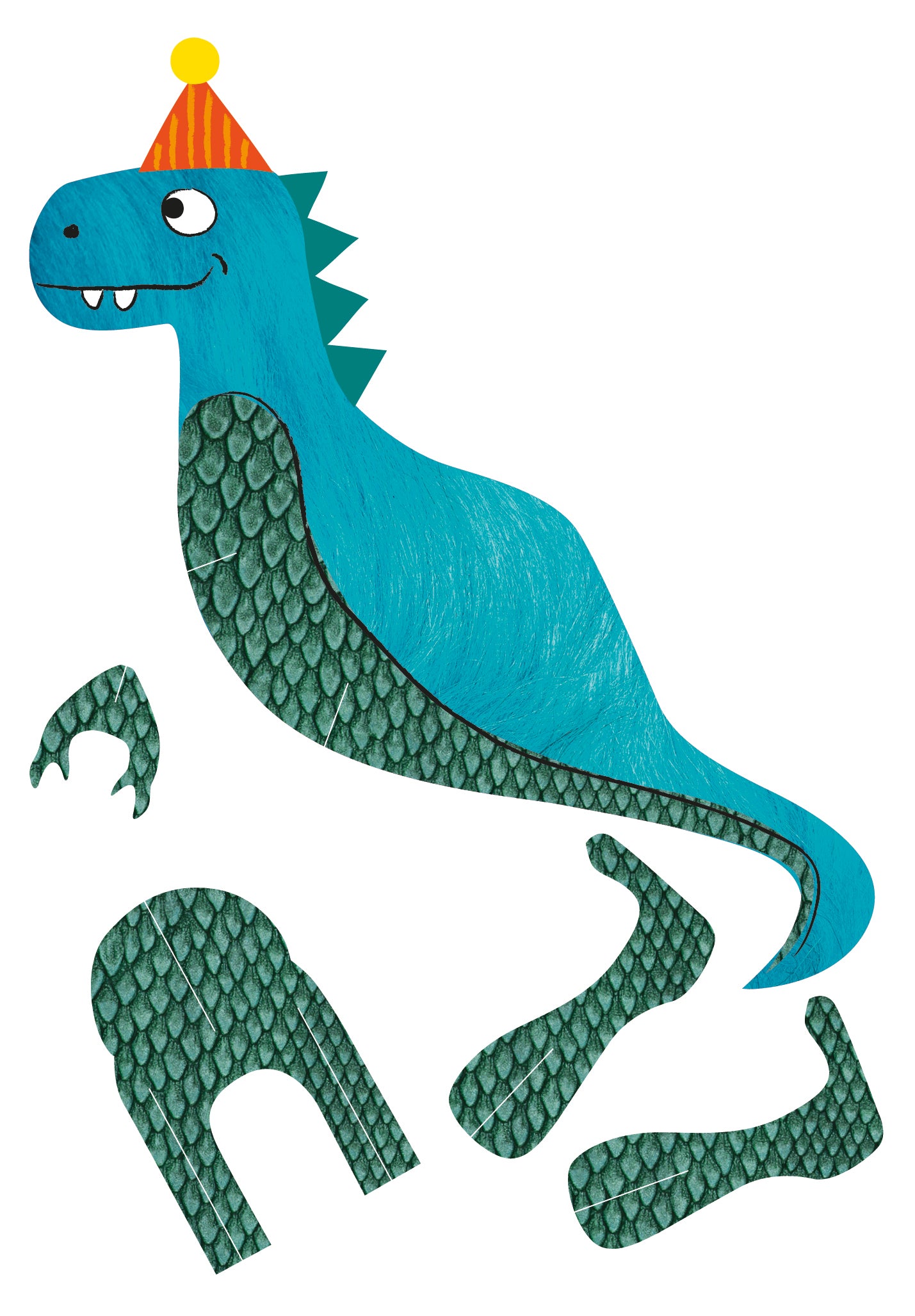 Build and play card - Birthday dino