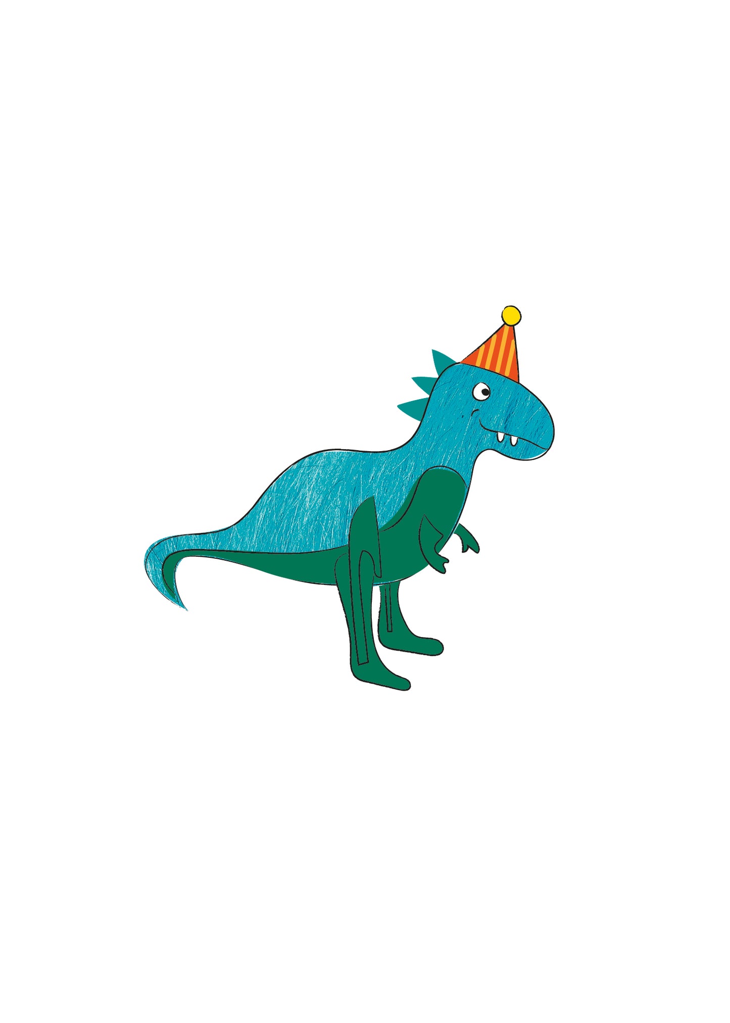 Build and play card - Birthday dino