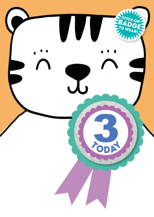 Card with birthday badge 1