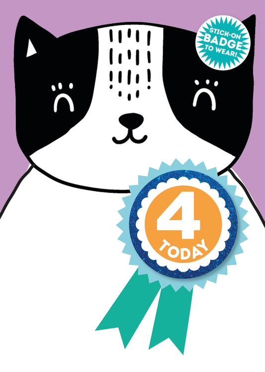 Card with birthday badge 2