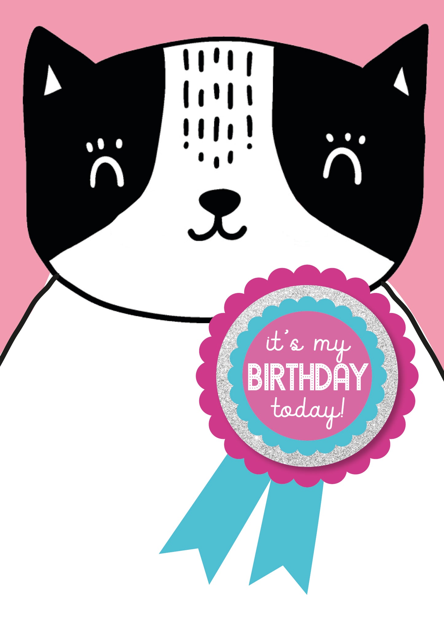 Card with birthday badge 6