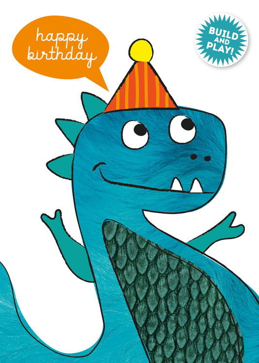 Build and play card - Birthday dino